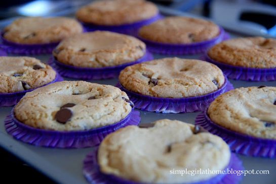 chocolate chip cookie cupcakes