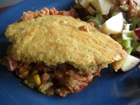 Vegetable Casserole with Cornbread Topping vegetarian