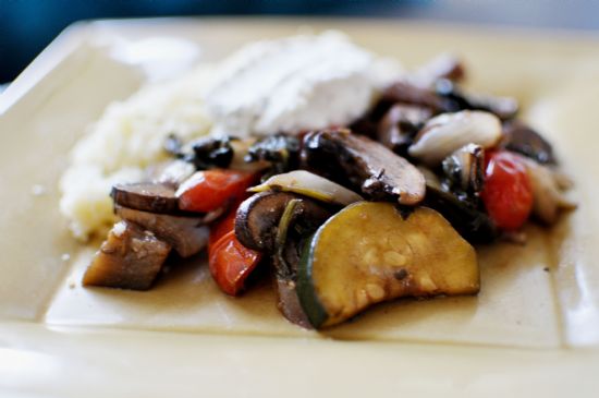 Balsamic Vegetables Over Couscous