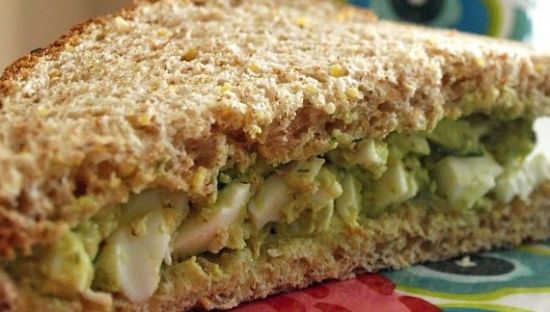 Avocado Egg Salad Sandwich Lunch for One!