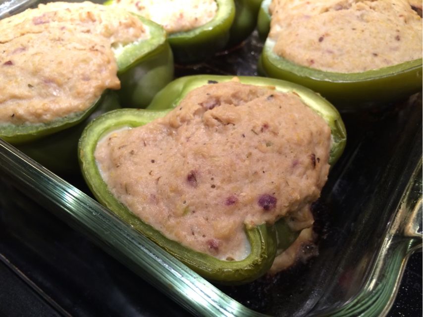Stuffed peppers with Salmon and zucchini
