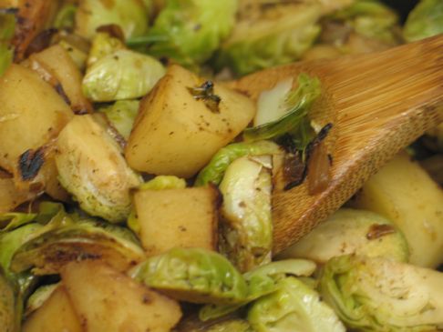 Brussel Sprouts and Potato Saut
