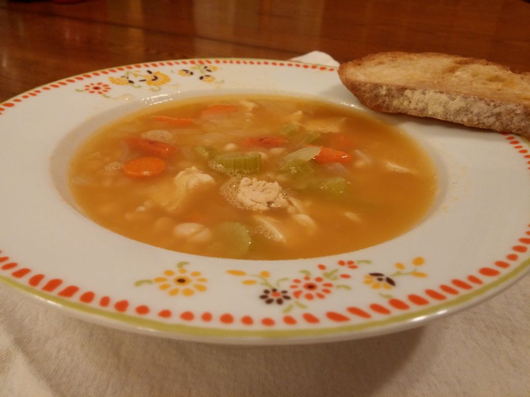 Quick Chicken Navy Bean Soup