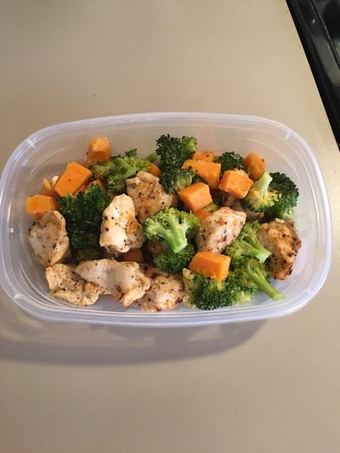 Spicy Chicken Broccoli and Sweet Potato