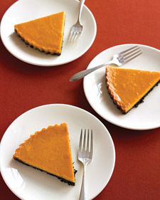 Everyday Food Chocolate-pumpkin tart (lightened)