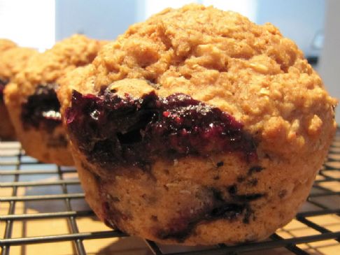 Oatmeal Apple Blueberry Muffins