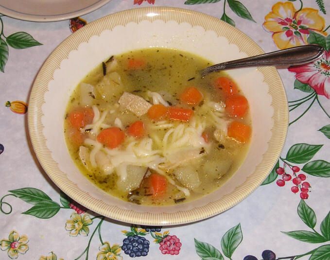 Chicken with Root Vegetables Soup