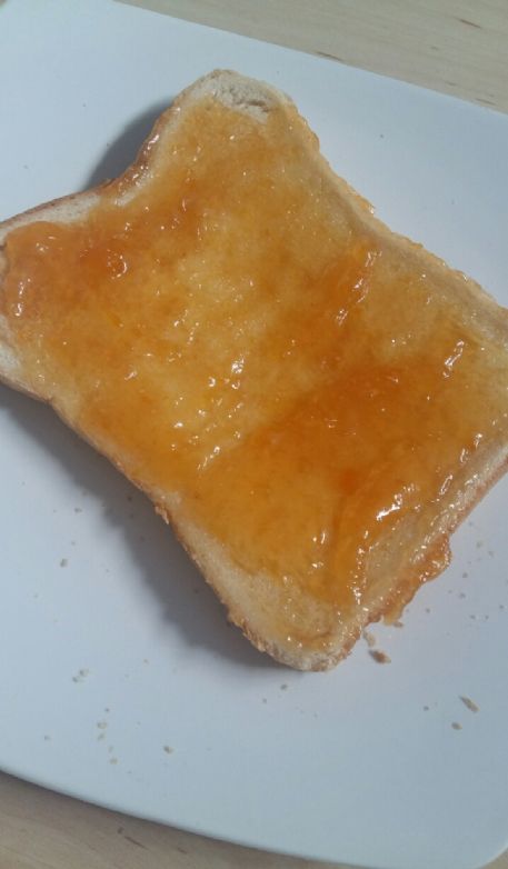 Apricot jam toast