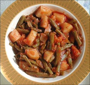 Greek Style Green bean and potato stew