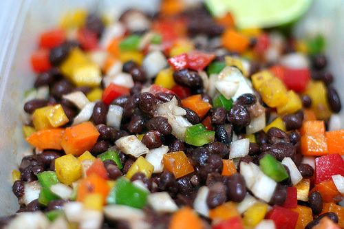 Spicy black bean salad