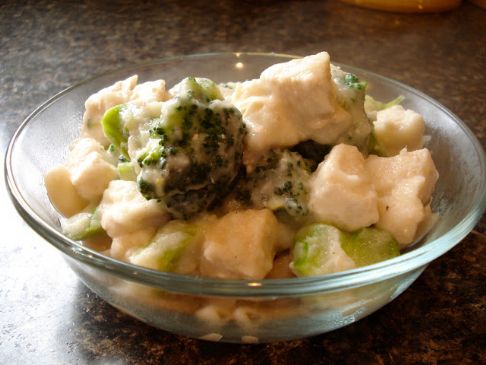 Chicken and Broccoli in Alfredo sauce