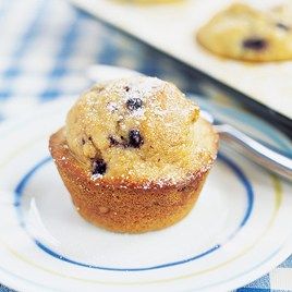 Low Fat Whole Wheat Blueberry Muffins