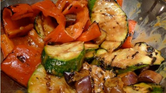Grilled Vegetables with Peanut Sauce