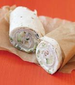 Turkey Wrap with Cucumber Cream Cheese