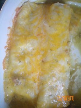 Green ground turkey enchiladas