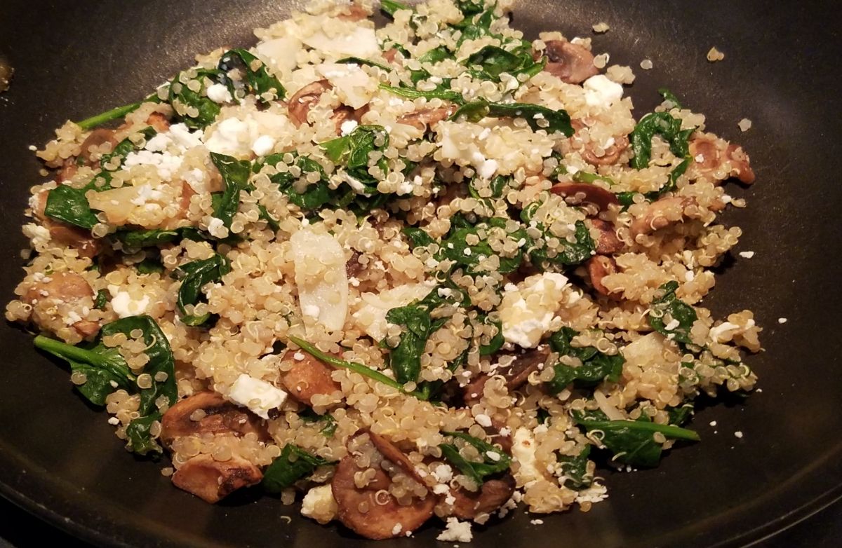 Quinoa with Spinach and Feta Cheese