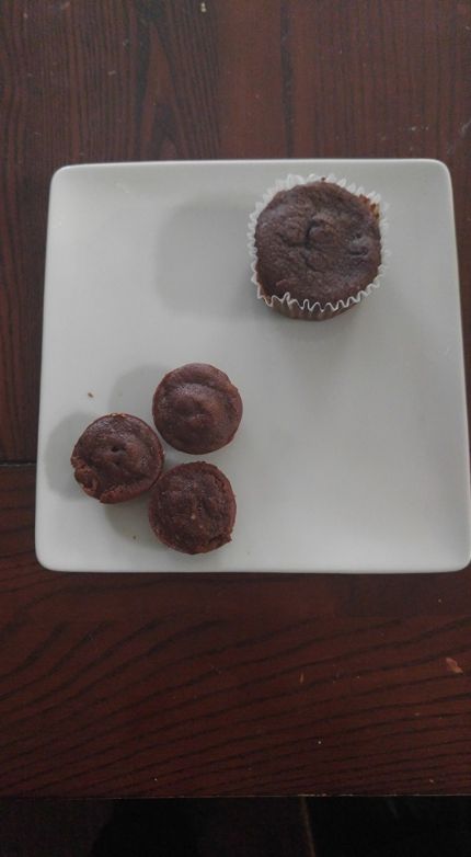 Chocolate Eggplant Cherry Almond Cupcakes