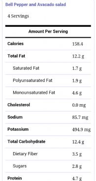 Bell Pepper and Avacado salad