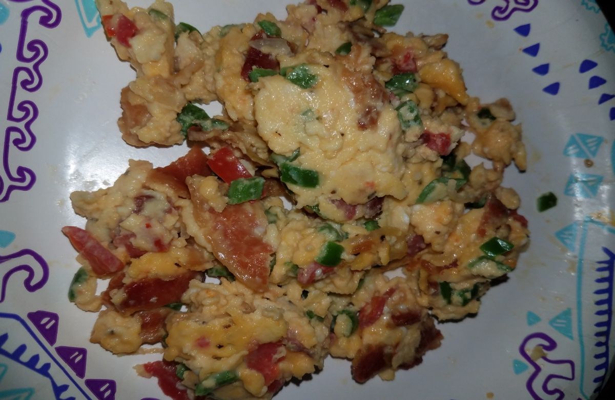 Mexican style scrambled eggs
