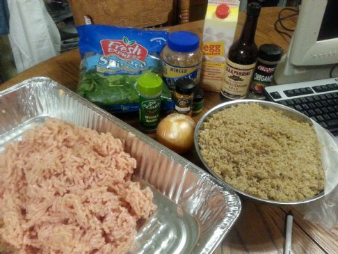 Baked Chicken Quinoa Spinach Meatballs