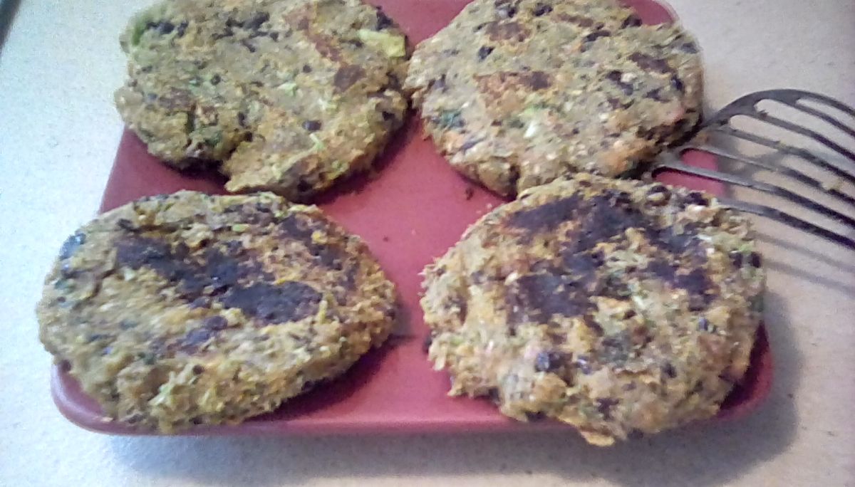 Black Bean and Juicing Pulp Burgers