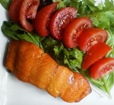 Baked Salmon with side salad