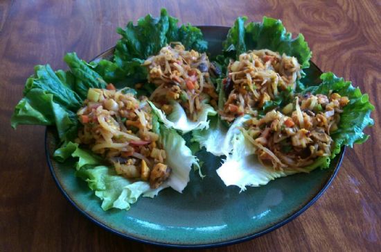 MY Tofu Veggie Stuffed Asian Lettuce Wraps