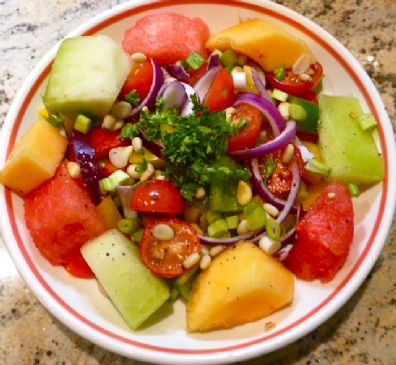 Rainbow Fruit and Pepper Salad