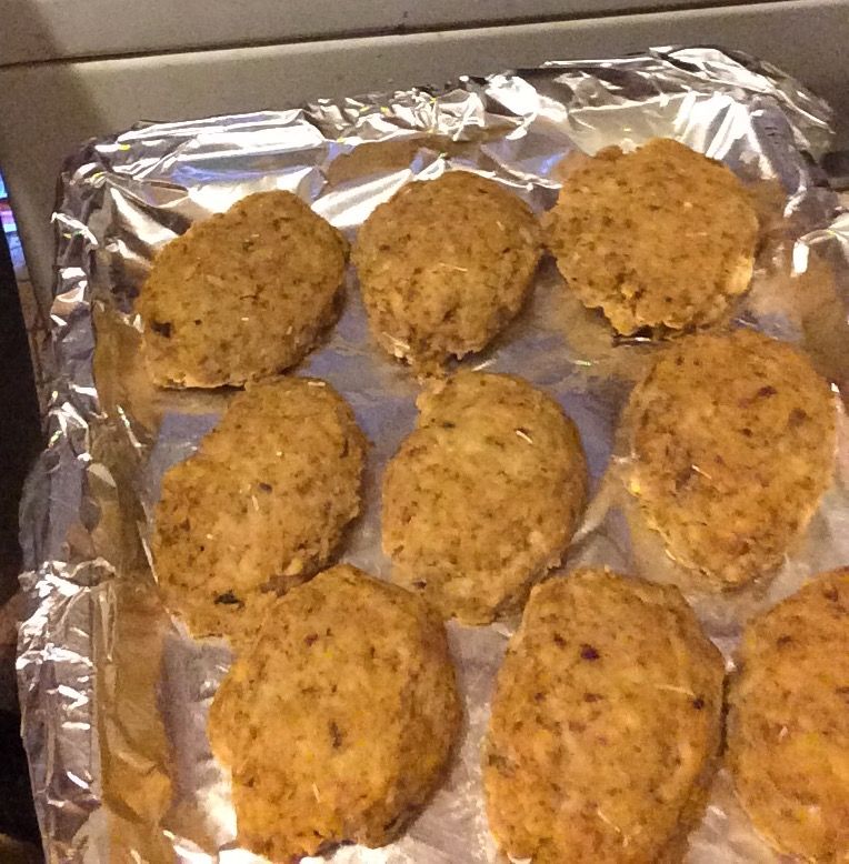 Baked salmon patties