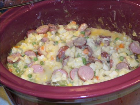 Slow Cooker Potatoes and Sausage bake