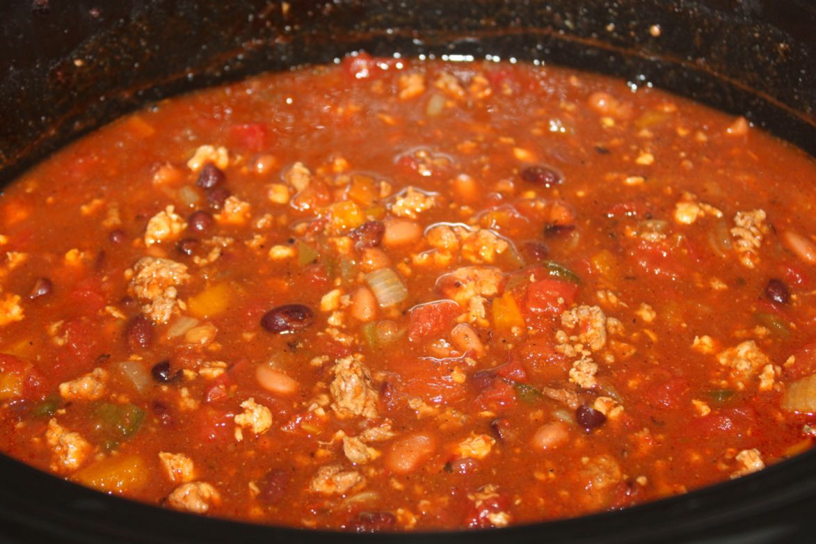 Autumn Crockpot Turkey Chili