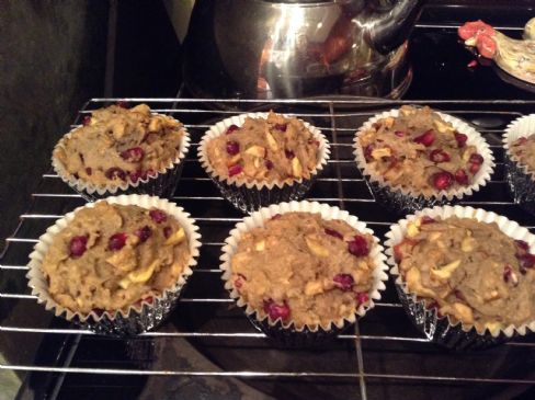 Apple Pomegranate Nut Loaves or Muffins